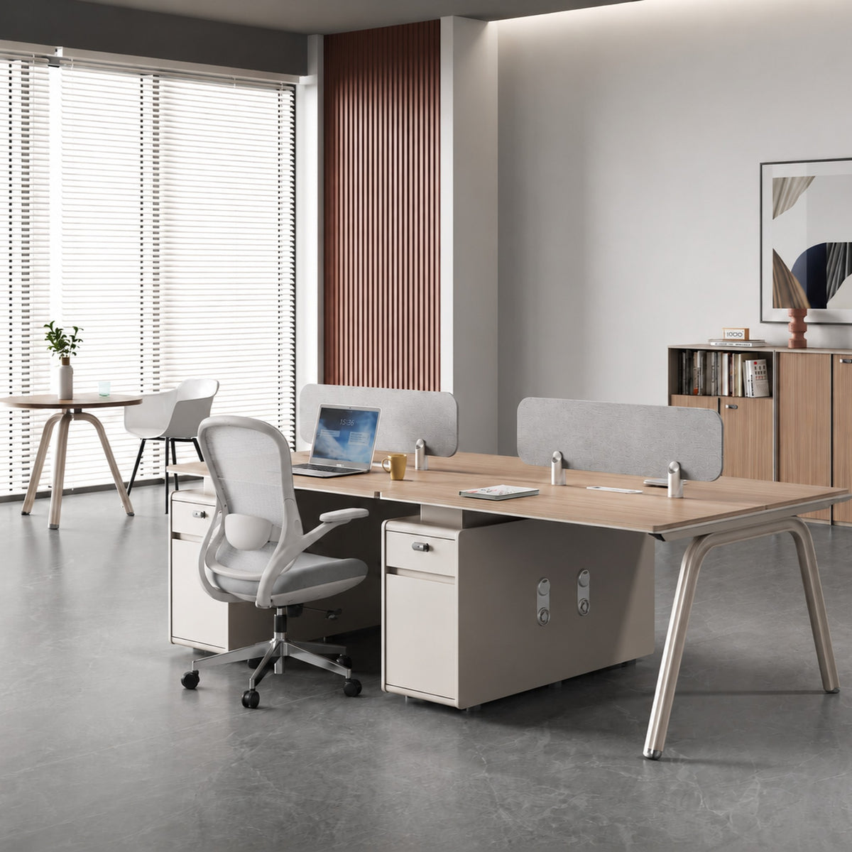Mesh Task Chair with Ergonomic Design — Grey