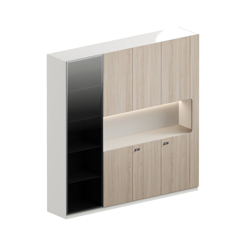 filing cabinet with fire-resistant board in light oak — MR.BIG Dubai