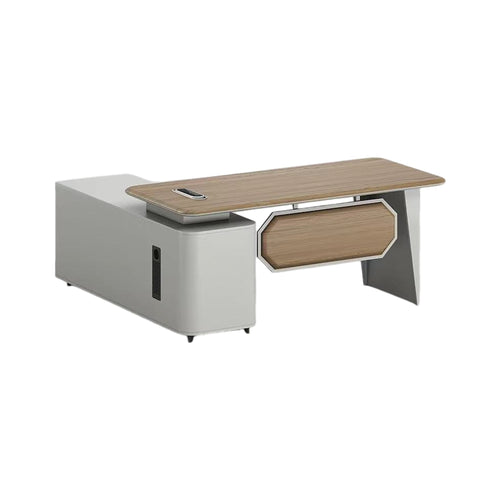 office workstation desk with 150 kg+ capacity in oak — MR.BIG Dubai