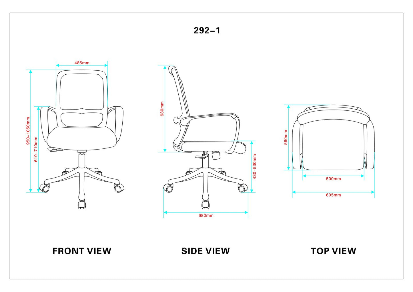 Ergonomic Mesh Office Chair with Lumbar Support — Grey
