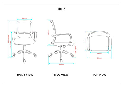 Ergonomic Mesh Office Chair with Lumbar Support — Grey