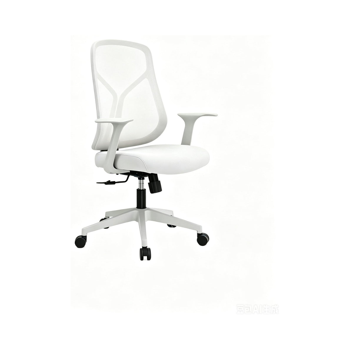 Mesh Computer Chair with Rocking Recline — Grey