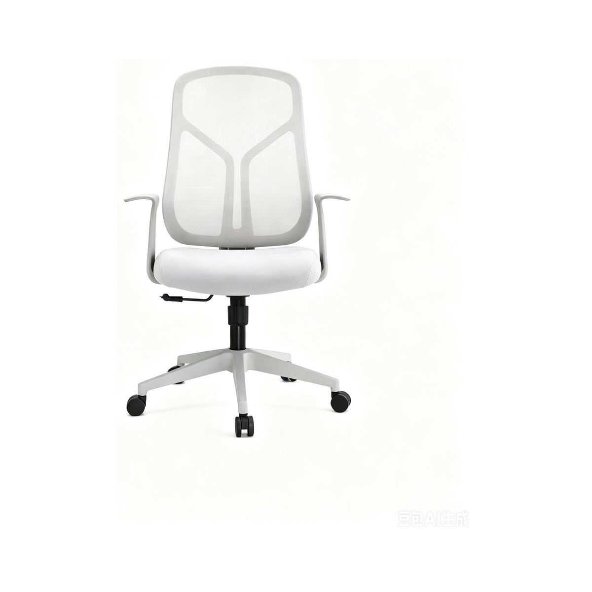 Mesh Computer Chair with Rocking Recline — Grey