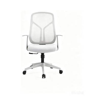 Mesh Computer Chair with Rocking Recline — Grey