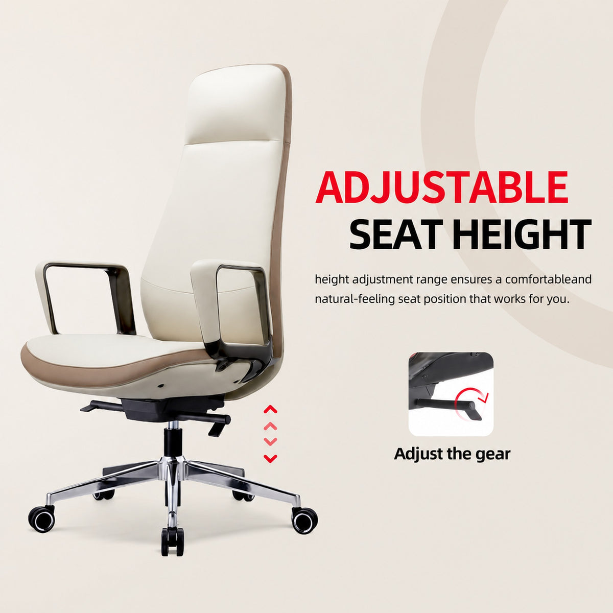 High-Back Executive Chair with Extra-Thick Cushion