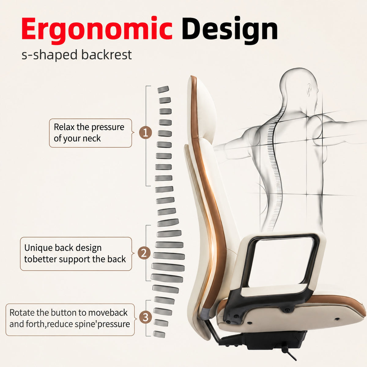 High-Back Executive Chair with Extra-Thick Cushion