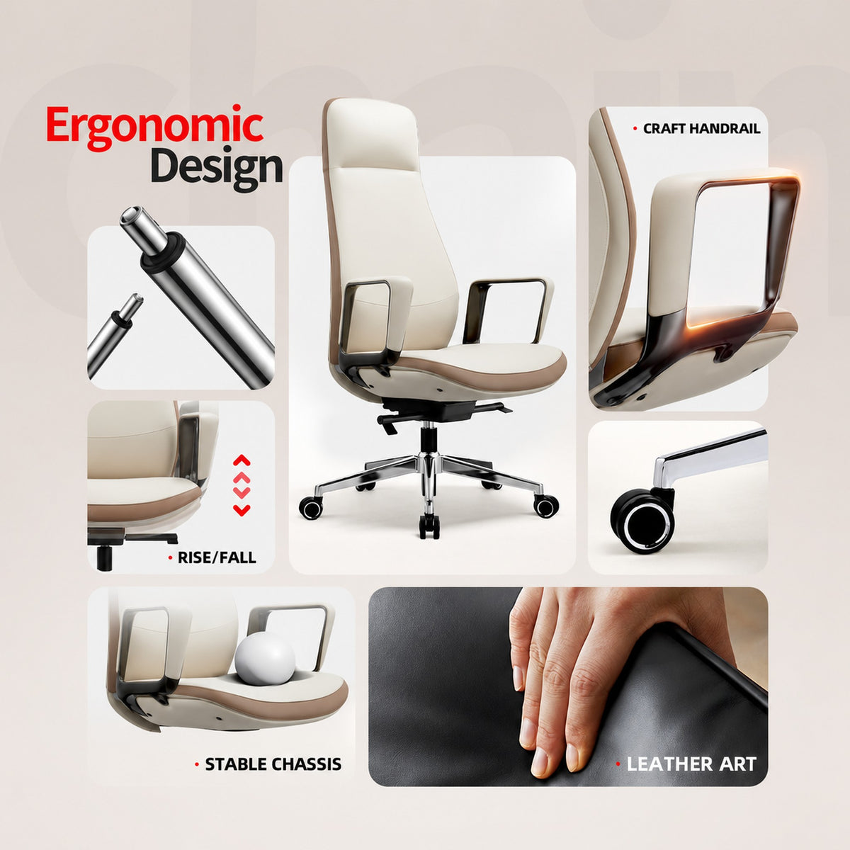 High-Back Executive Chair with Extra-Thick Cushion