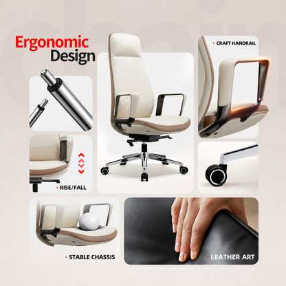 High-Back Executive Chair with Extra-Thick Cushion