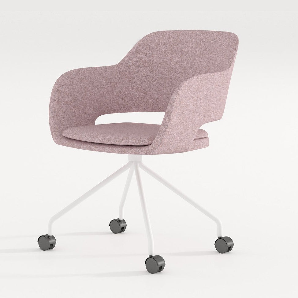 Fabric Lounge Chair — Pink