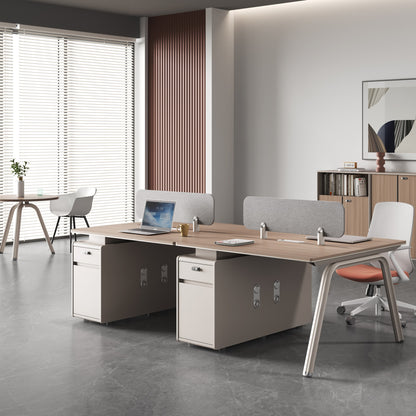Wood Manager Desk Bundle — Manager + Extension (2-Seat)