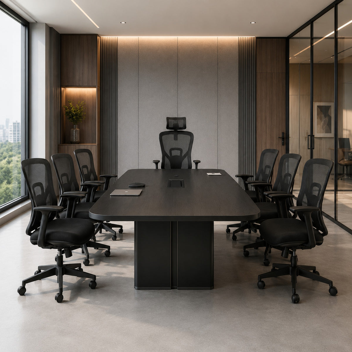 Ergonomic Office Chair with Extra-Thick Cushion — Black