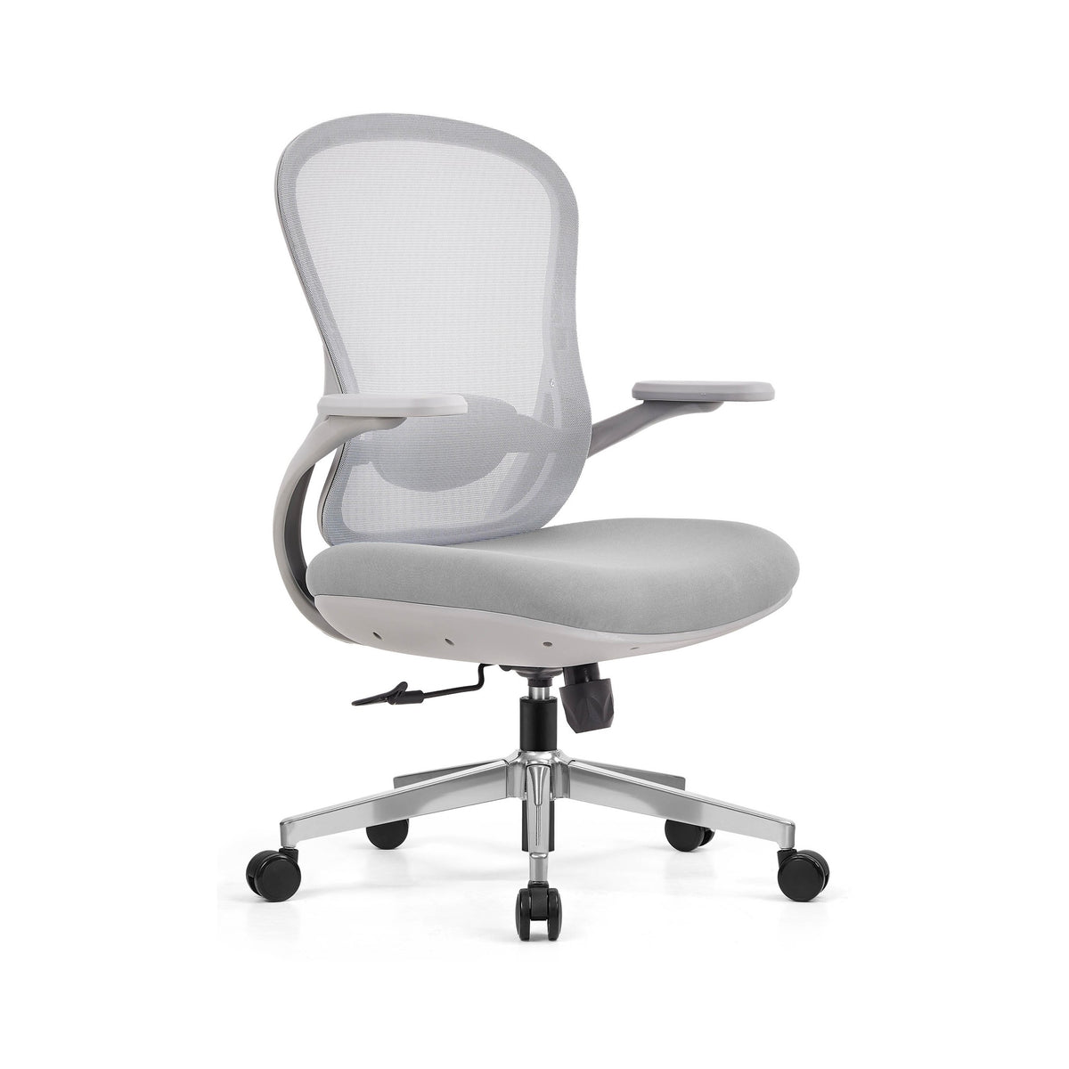mesh task chair with ergonomic design in grey — MR.BIG Dubai