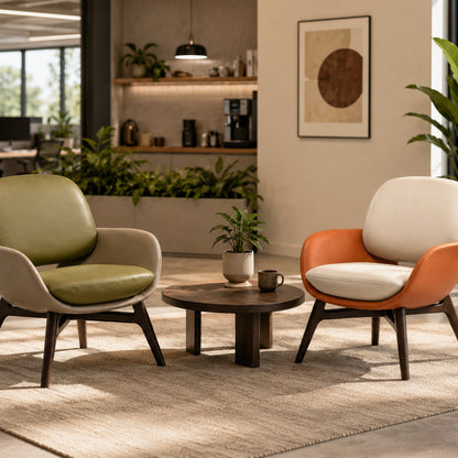 Leather Lounge Chair with 200kg+ Capacity