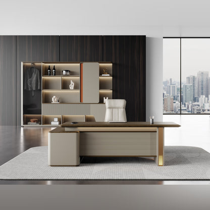 Staff Desk with 150 kg+ Capacity — Brown