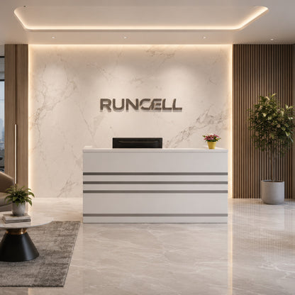 Reception Desk with Sculpted Front Panel