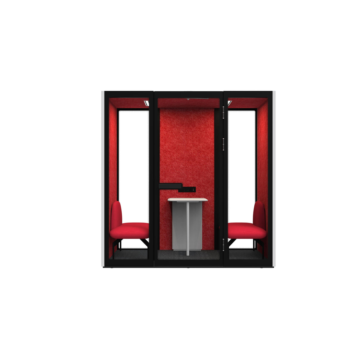 Four-Person Soundproof Acoustic Meeting Pod — White Exterior - Image 3