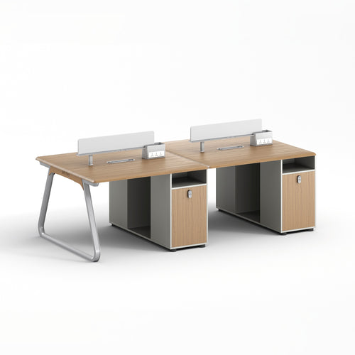 Trend oak workstation base and extension desks side by side — MR.BIG Dubai